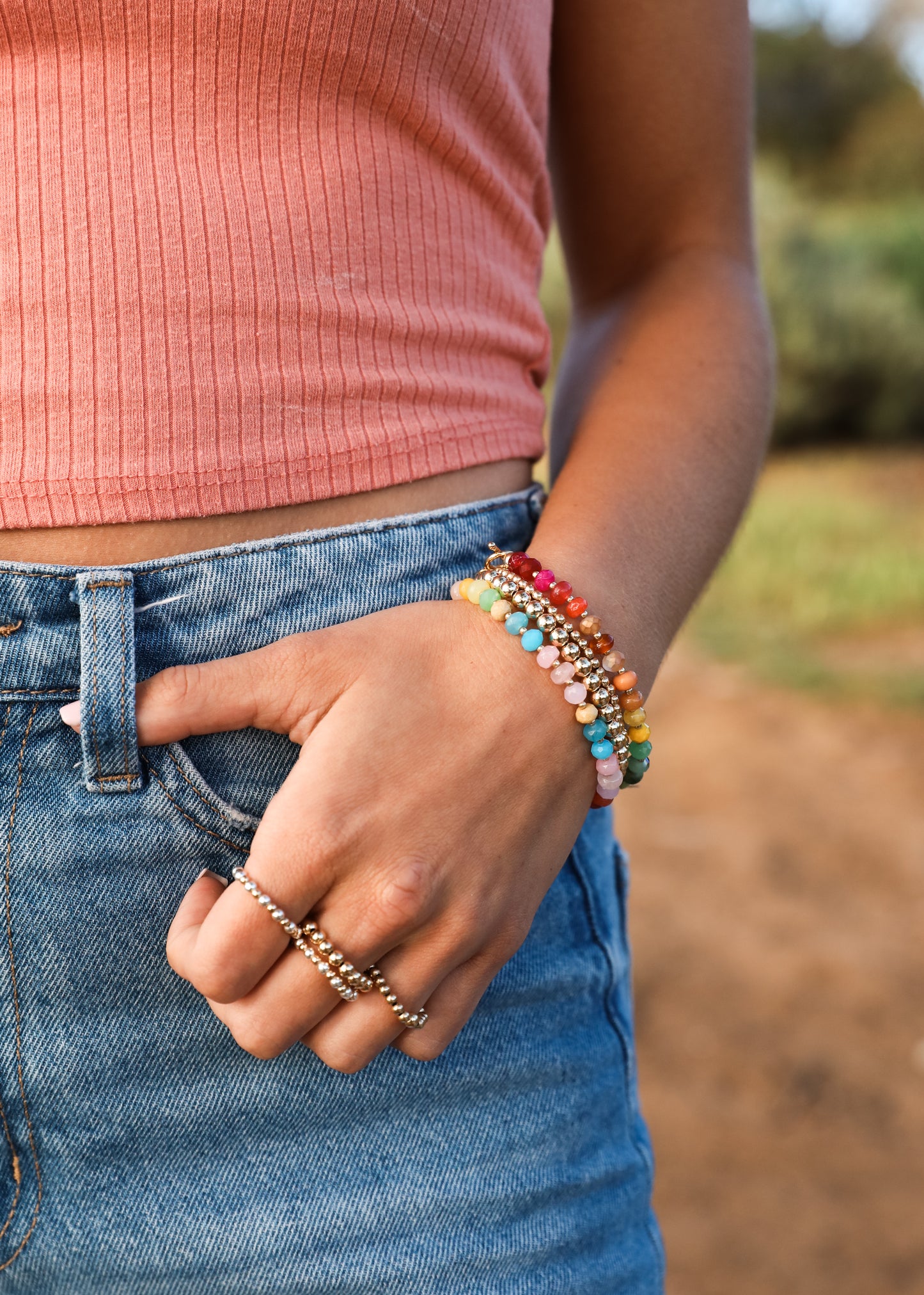 Pulsera de piedras preciosas naturales - Key West