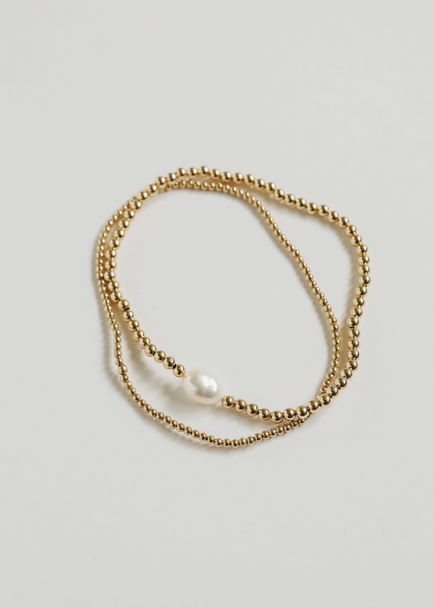 Perla Natural + Oro || Tobillera o pulsera