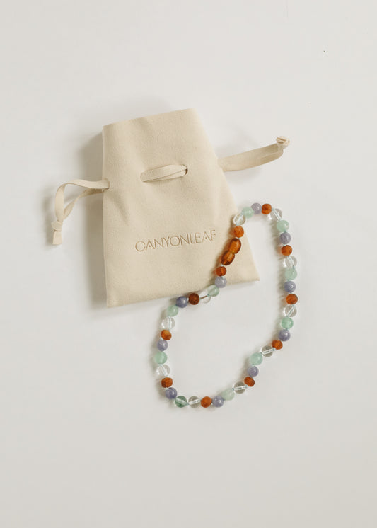 Ámbar del Mar Báltico + Piedra Preciosa Natural || Tobillera o pulsera