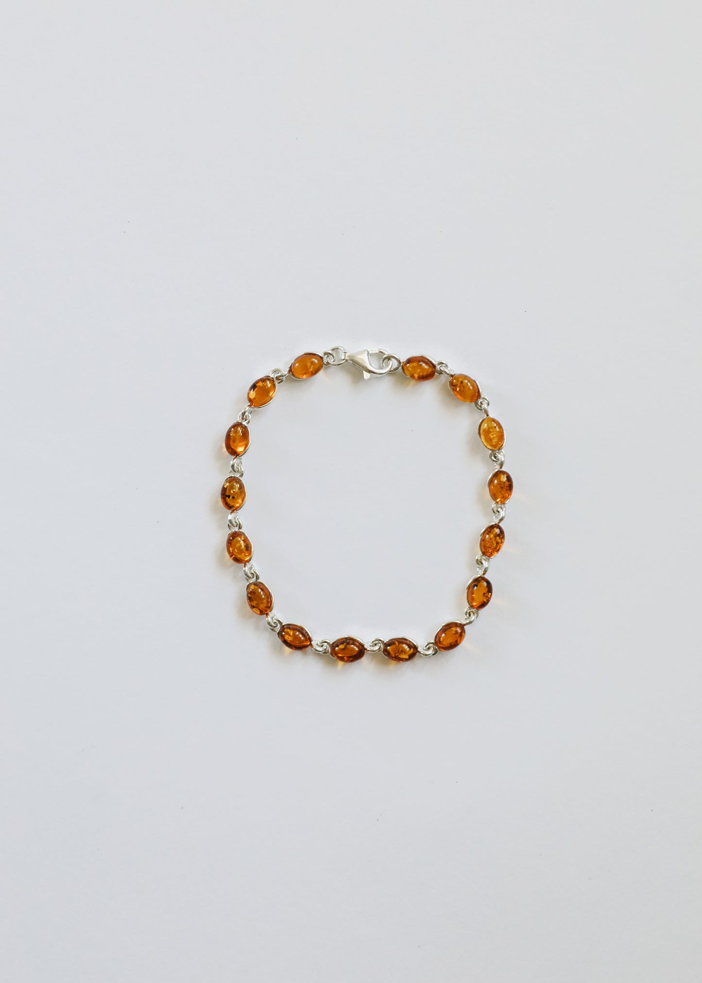 Baltic Sea Amber + Sterling Silver || Adult Bracelet