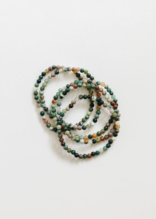 Ágata pulida || Pulsera para adultos