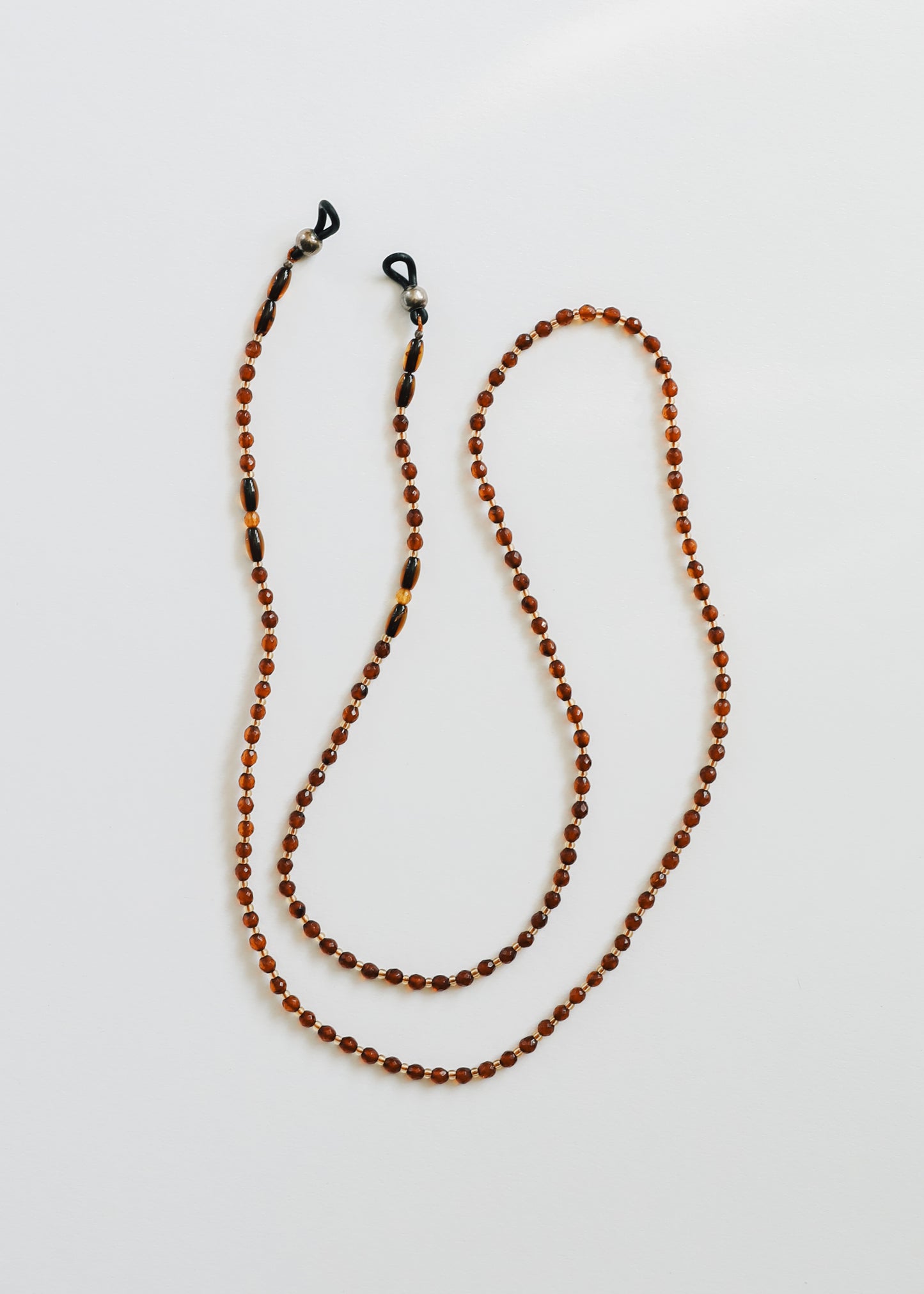 Collar de gafas de ámbar del mar Báltico - Coñac natural