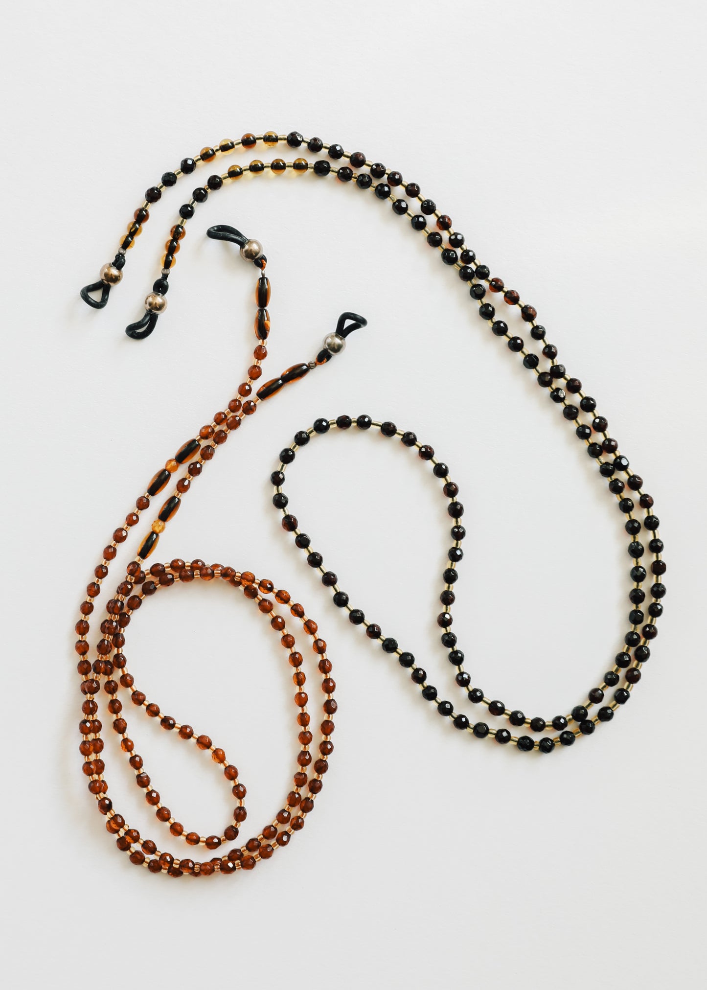 Collar de gafas de ámbar del mar Báltico - Coñac natural