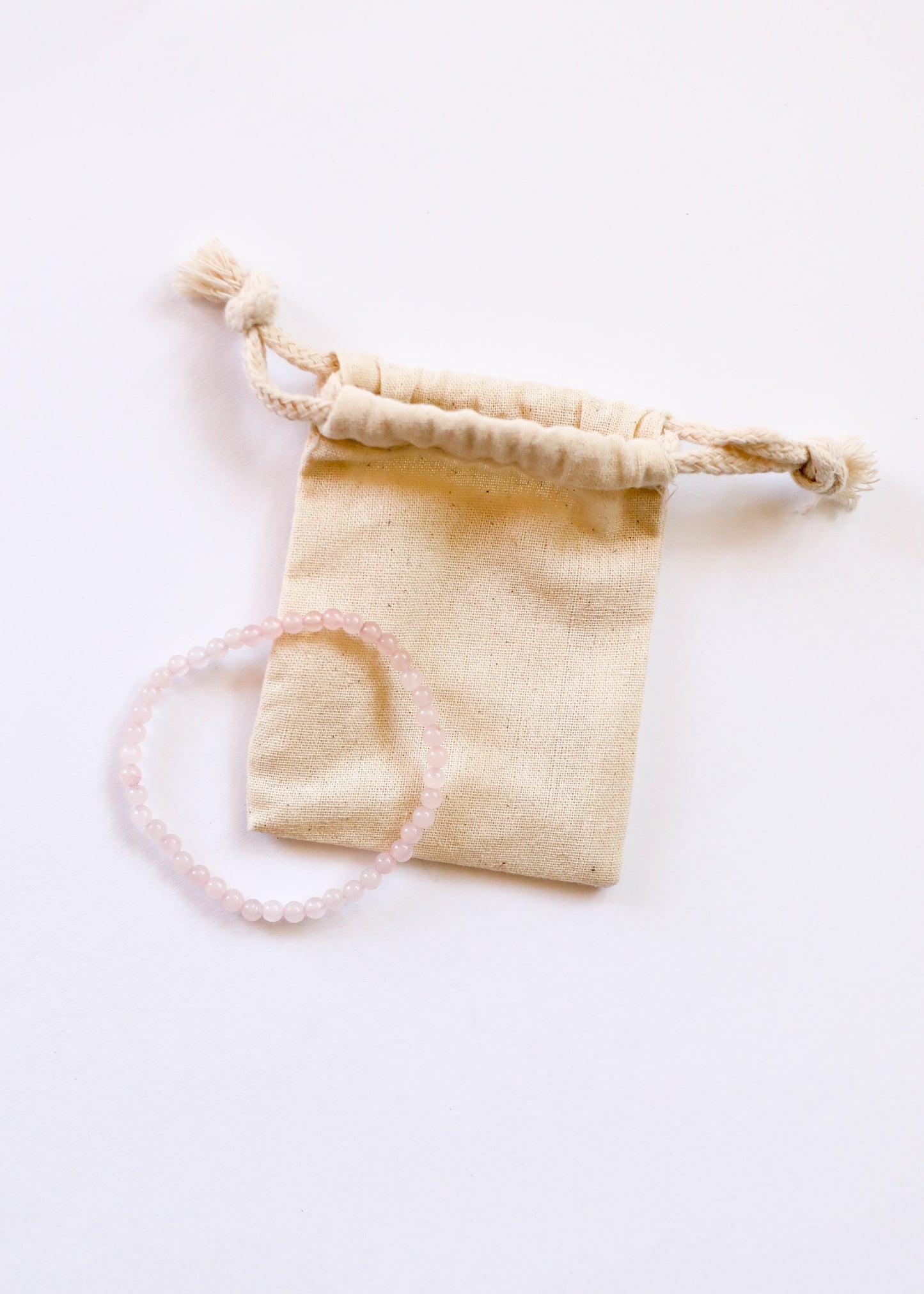 Cuarzo rosa pulido || Pulsera para adultos