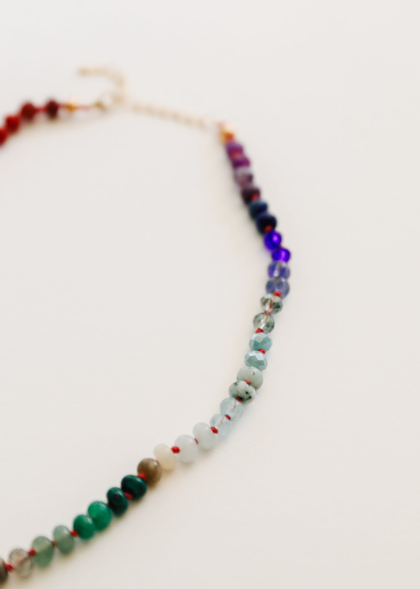 Natural Rainbow Gemstone Necklace