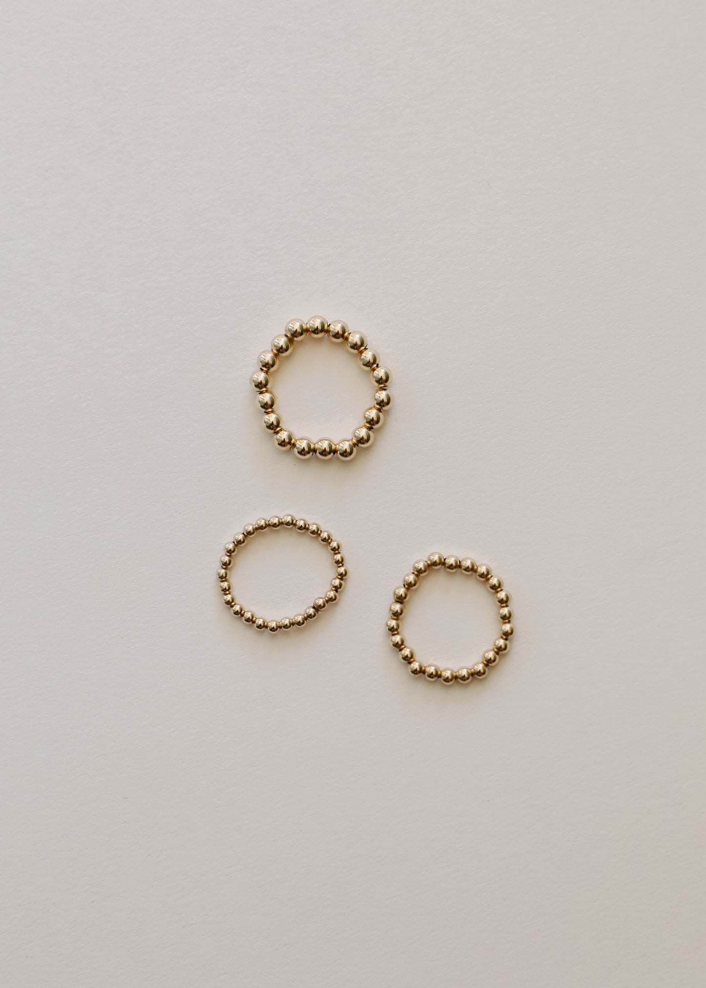 14k Gold Filled Beaded Ring || Stack