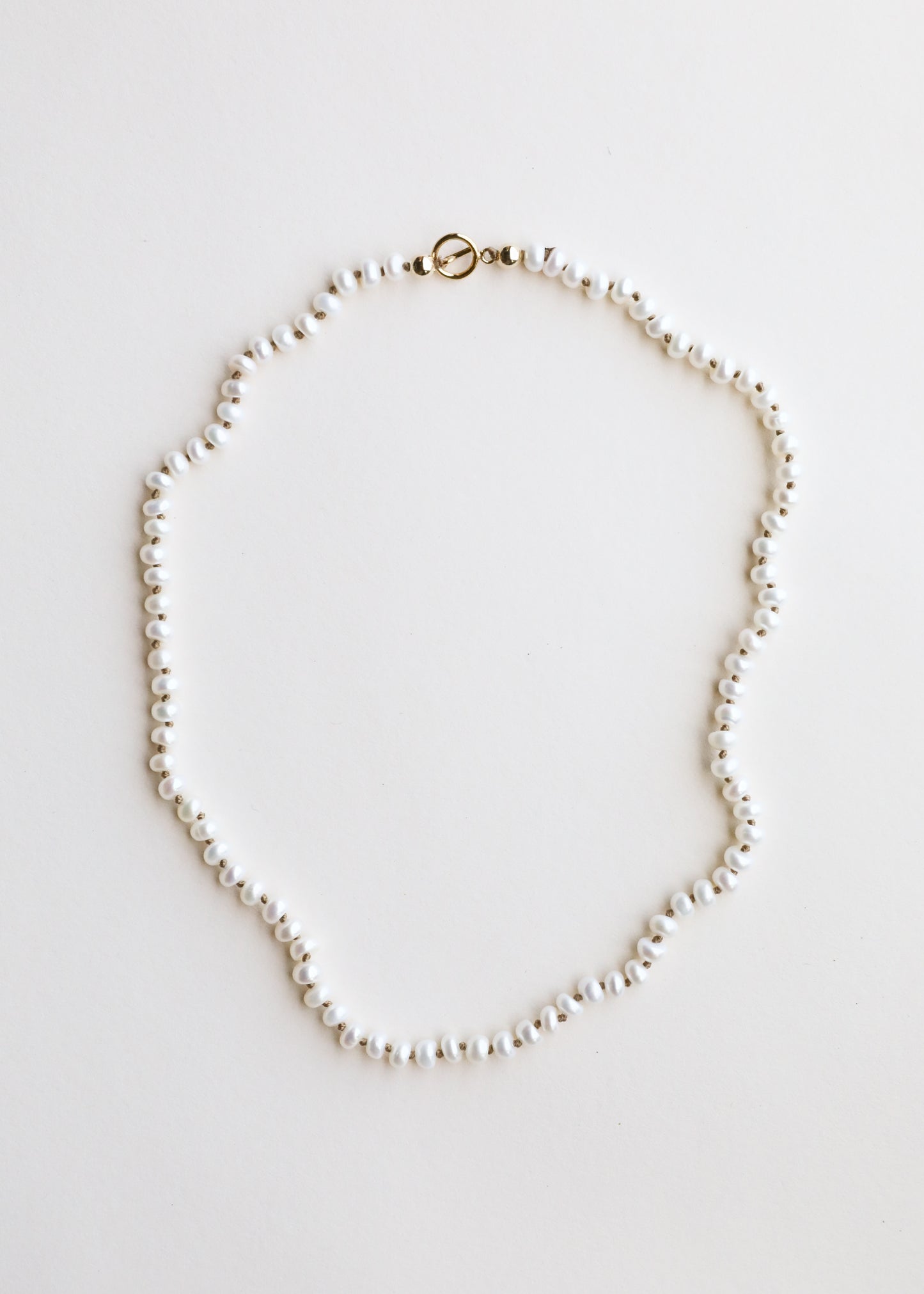 Dainty Natural Pearl + 14k Gold Filled Toggle || Anklet or Bracelet