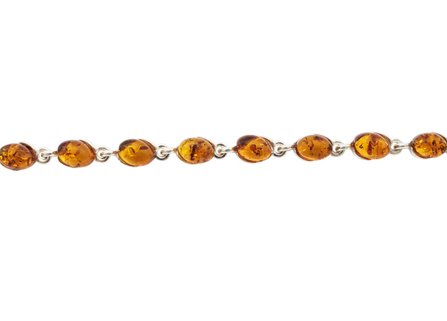 Baltic Sea Amber + Sterling Silver || Adult Bracelet