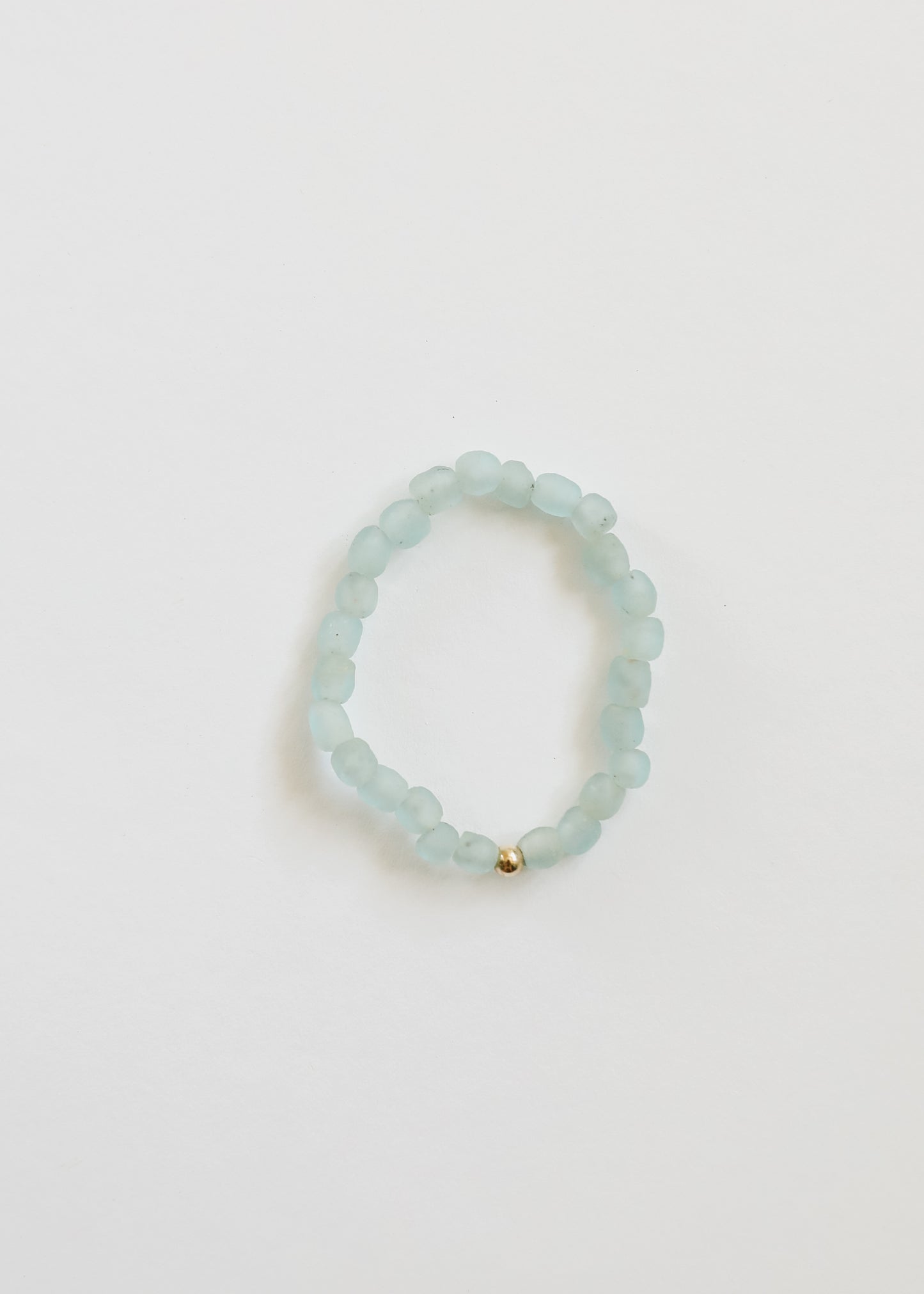 Vidrio de mar azul claro vintage || Pulsera para adultos
