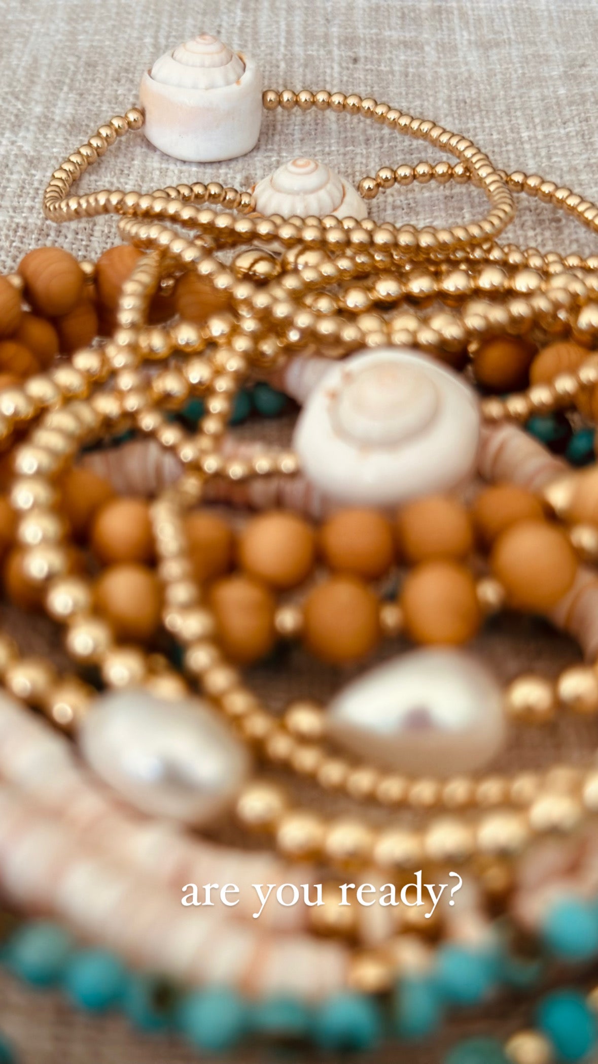 Oro delicado + Concha de mar || Tobillera o pulsera para adulto