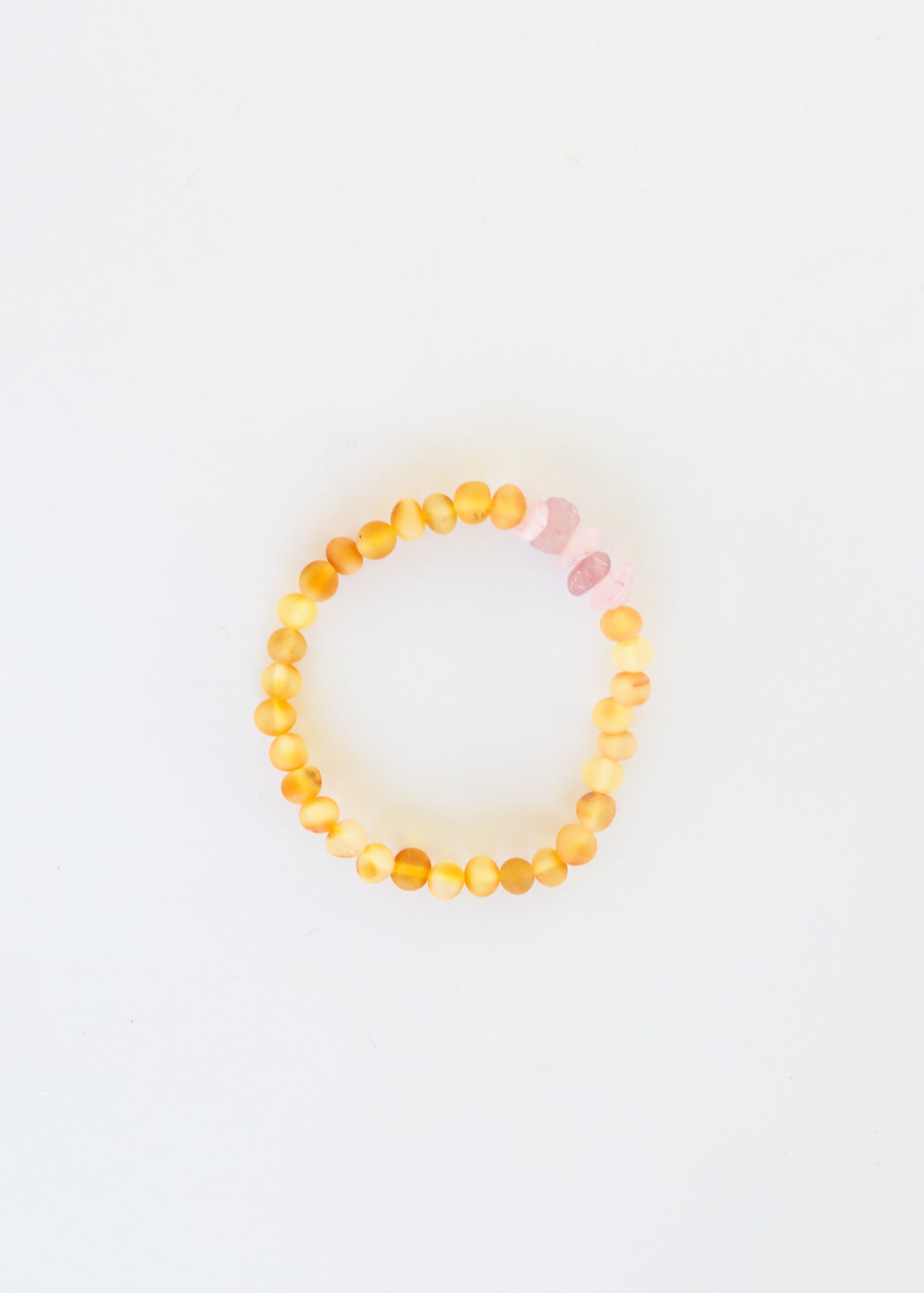 Turquesa natural + Ombre + Ámbar crudo con cuarzo rosa || Conjunto de pulsera para adultos
