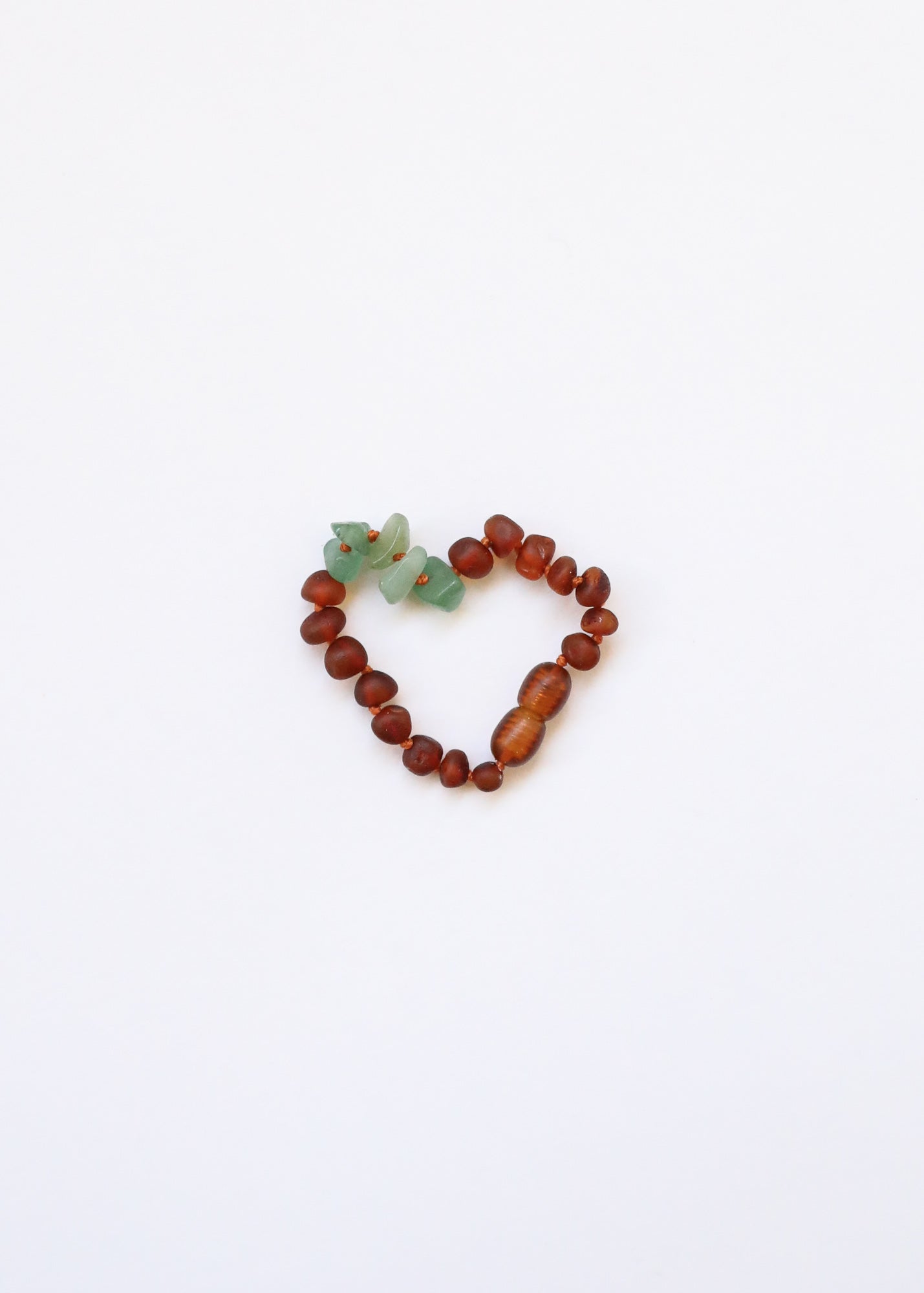 Ámbar báltico de coñac crudo + aventurina cruda || Tobillera o pulsera