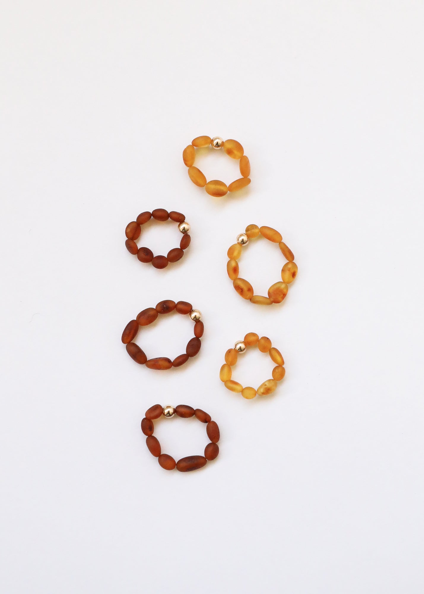 Miel cruda Ámbar báltico + Oro || Anillo