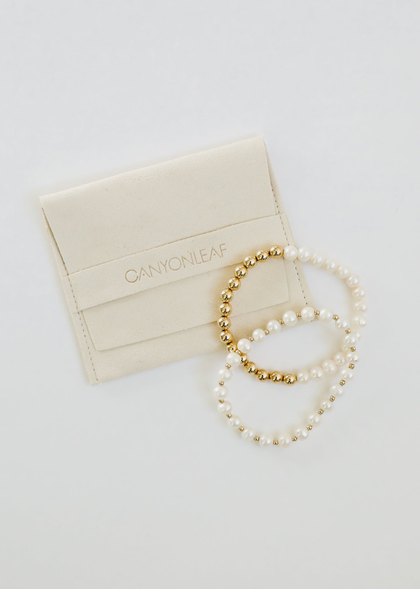 Perla: Sol Dorado + Luna || Pulseras para adultos