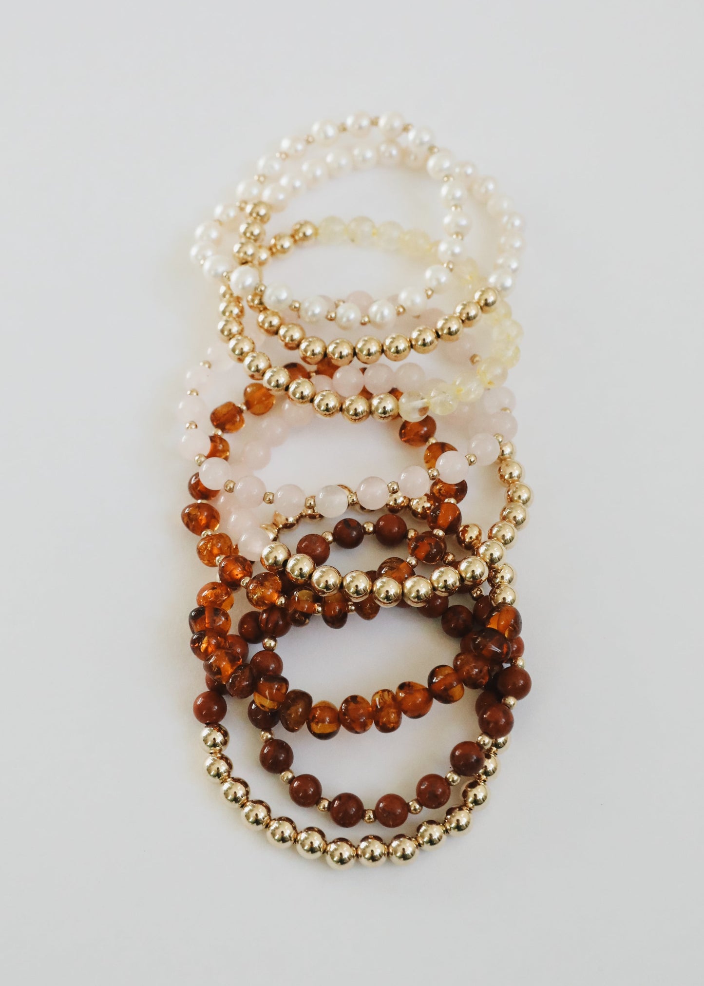 Perla: Sol Dorado + Luna || Pulseras para adultos