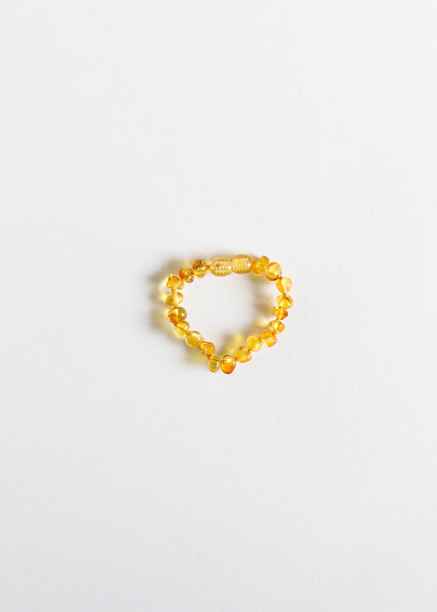 Ámbar báltico miel pulido || Tobillera o pulsera