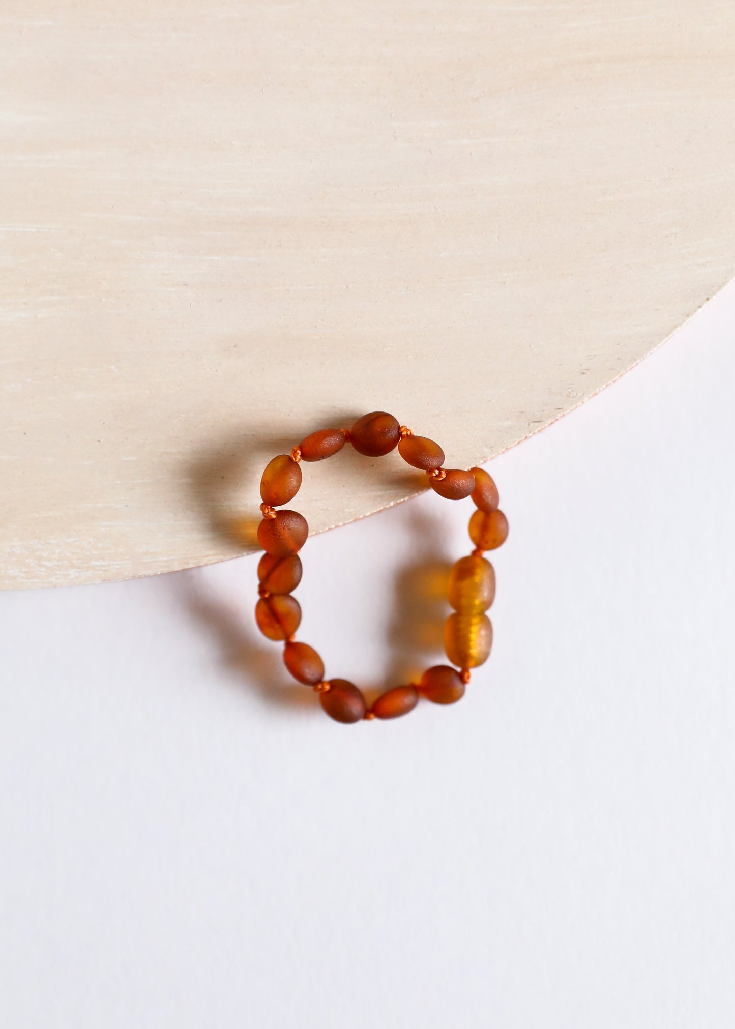 Ámbar báltico de coñac crudo || Clásico || Tobillera o pulsera