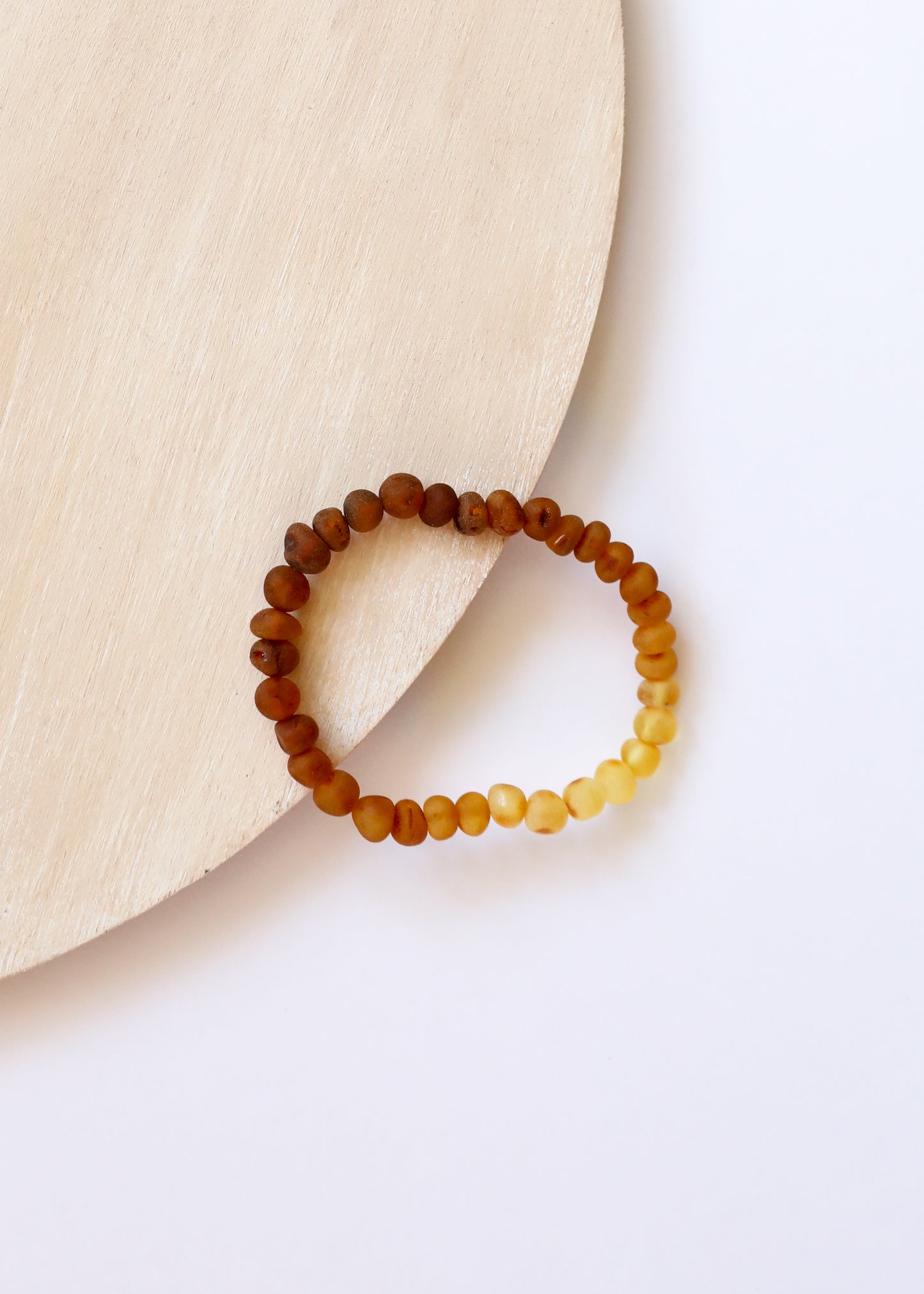 Ámbar báltico crudo + girasol || Pulsera para adultos