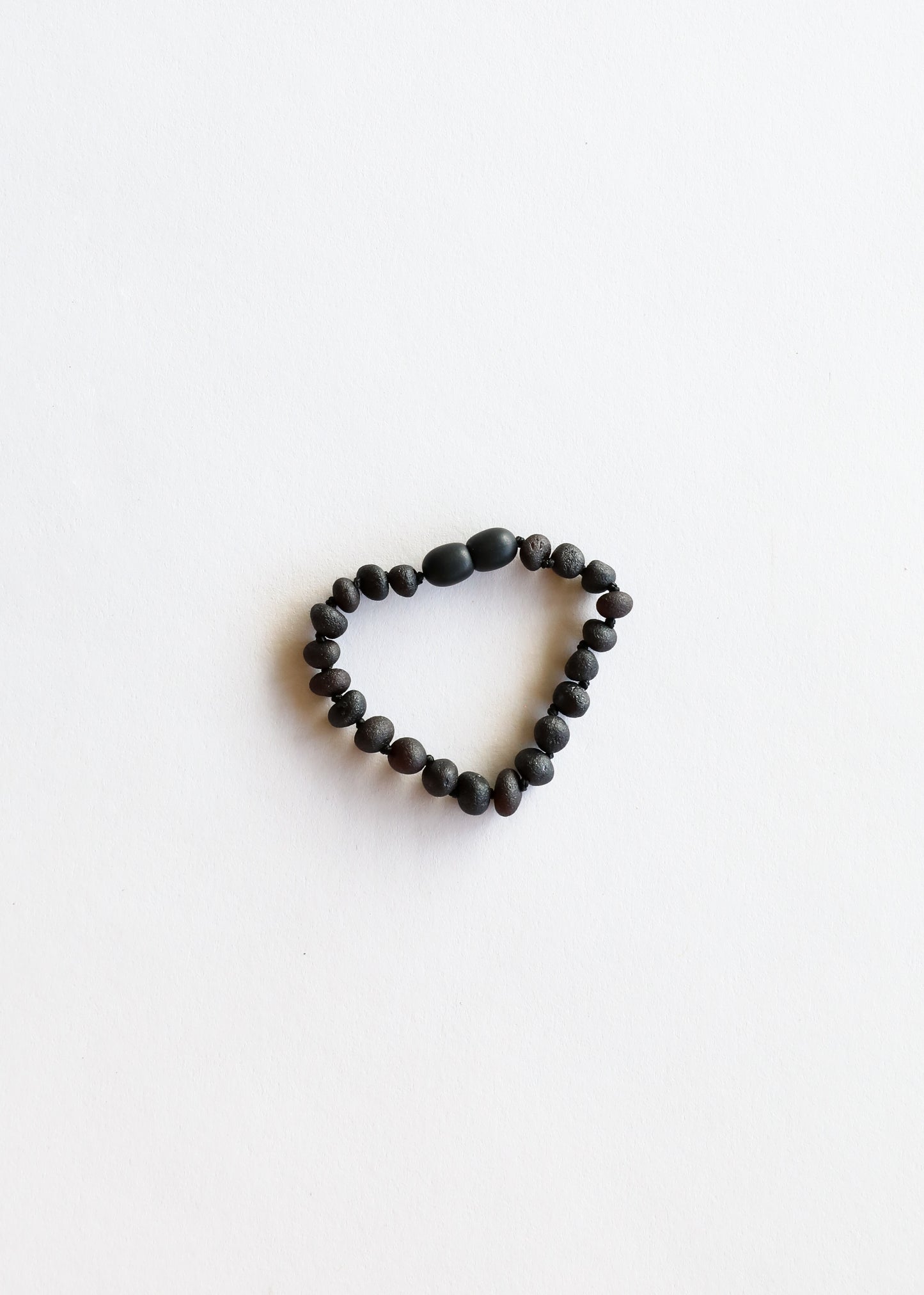 Ámbar báltico negro crudo || Tobillera o pulsera