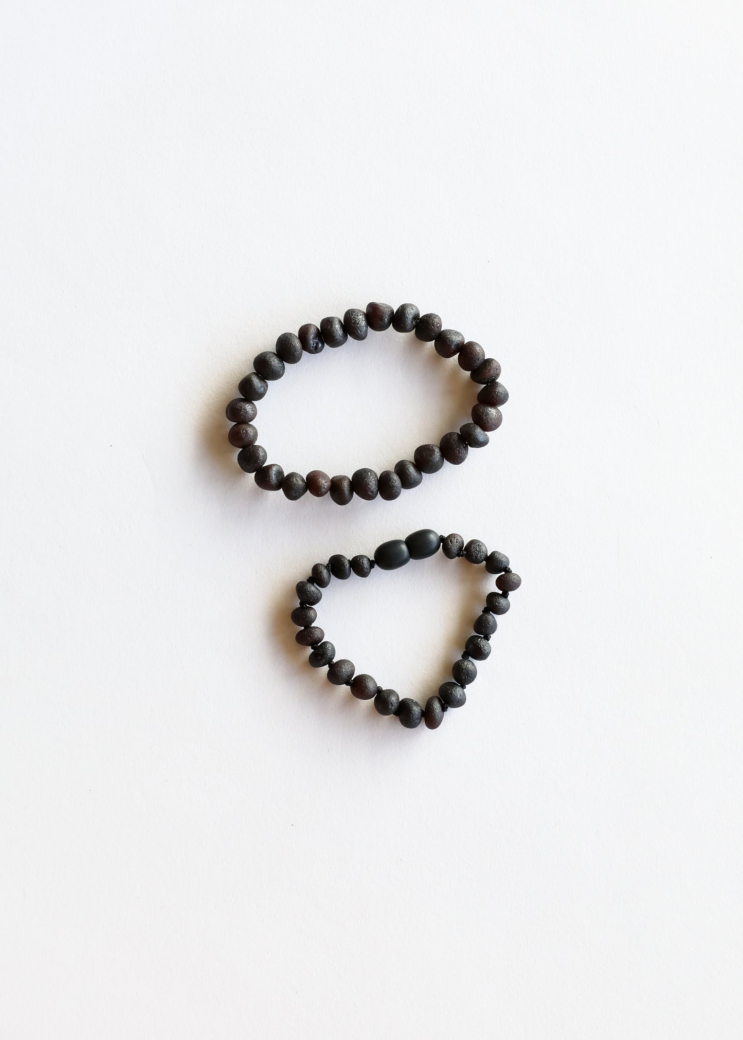 Ámbar báltico negro crudo || Tobillera o pulsera