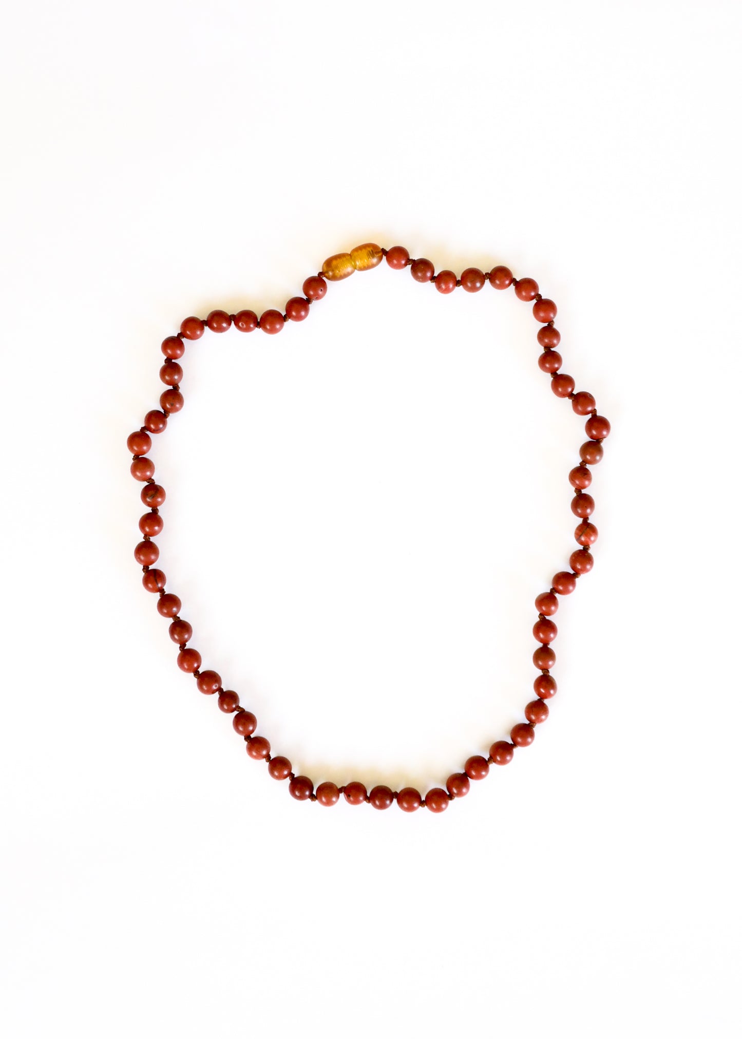 Piedra preciosa pura + jaspe rojo || Collar