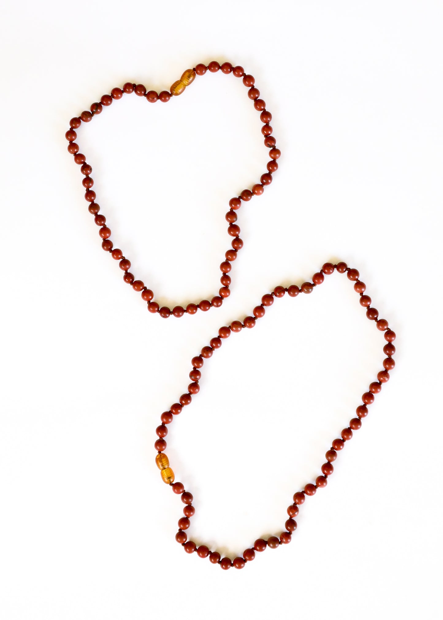 Piedra preciosa pura + jaspe rojo || Collar