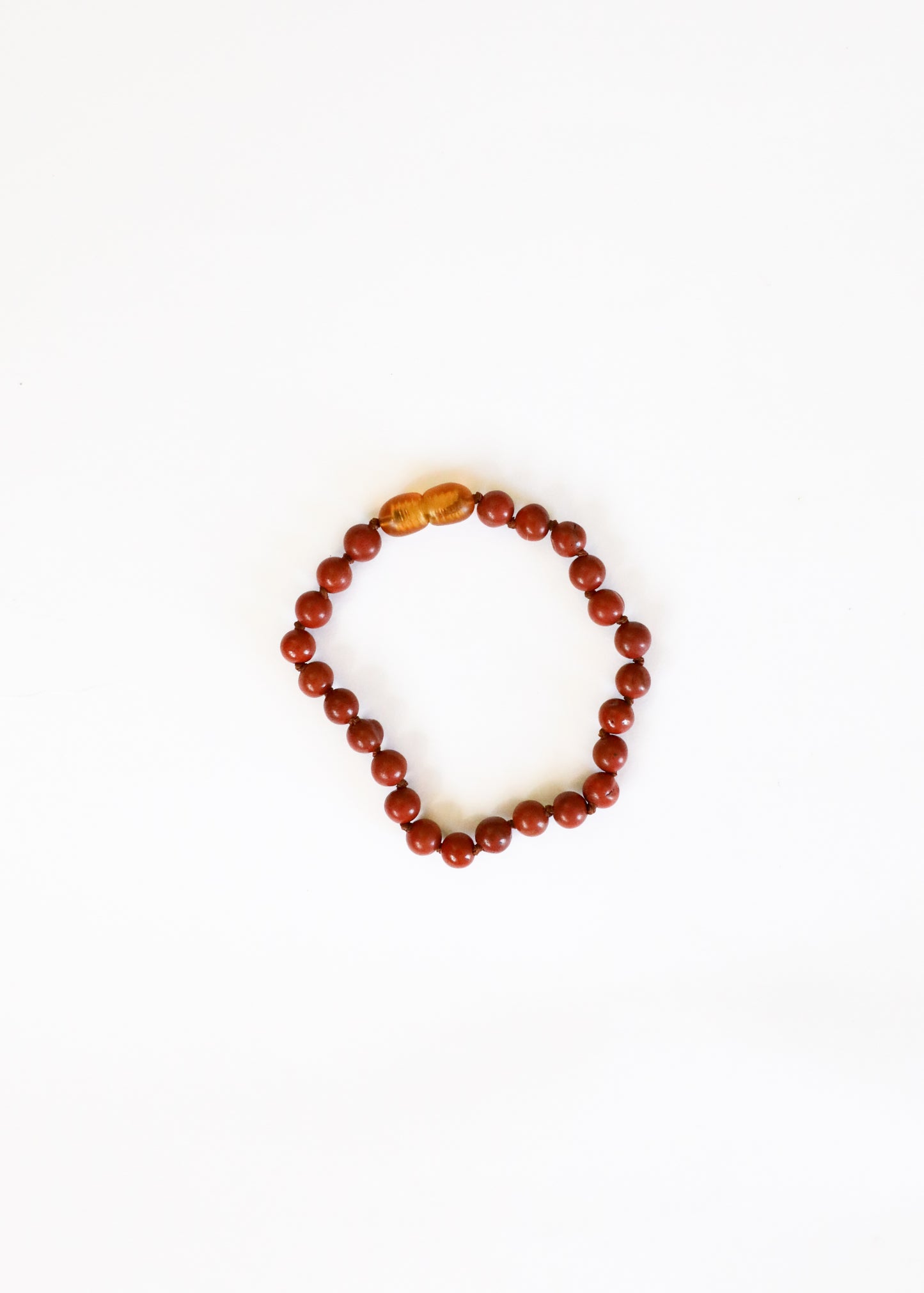 Piedra preciosa pura + jaspe rojo || Tobillera o pulsera