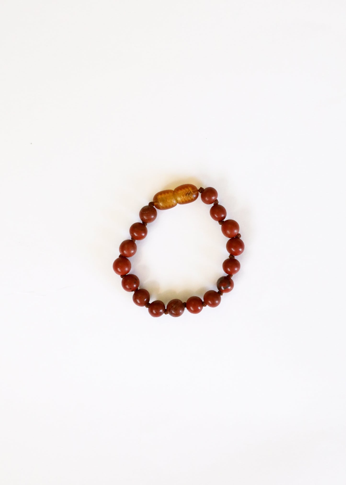 Piedra preciosa pura + jaspe rojo || Tobillera o pulsera