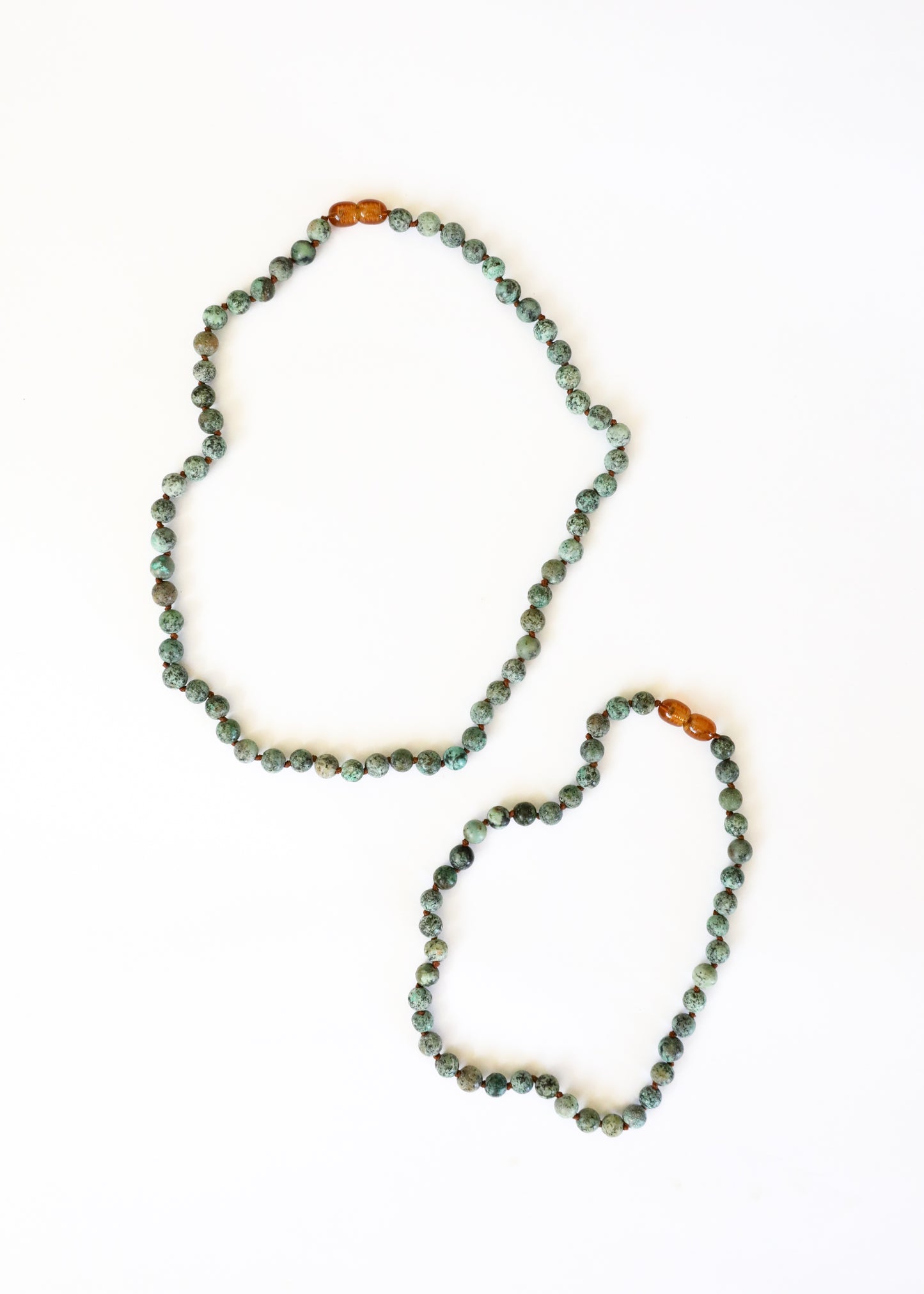 Piedra preciosa pura + jaspe turquesa || Collar