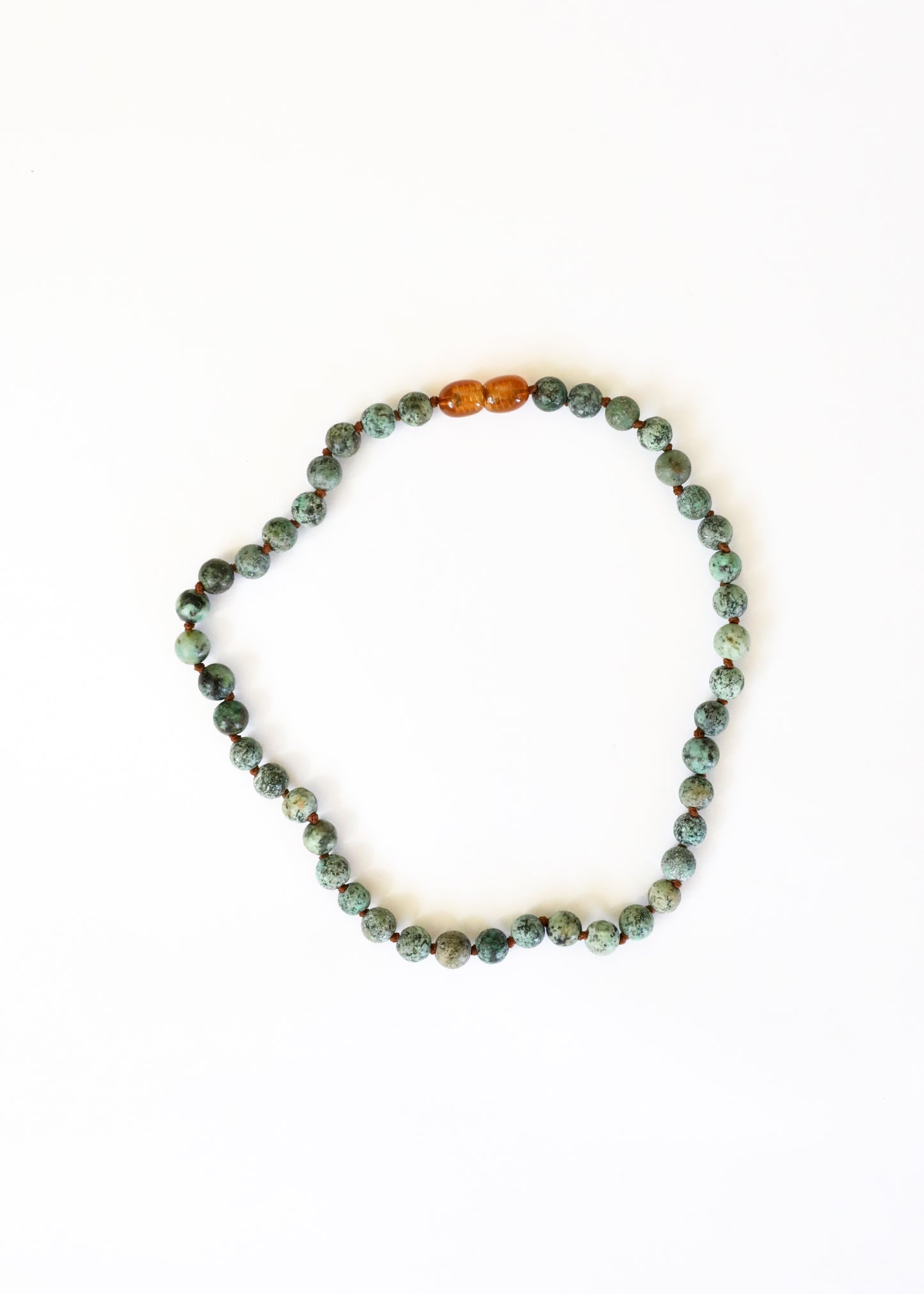 Piedra preciosa pura + jaspe turquesa || Collar