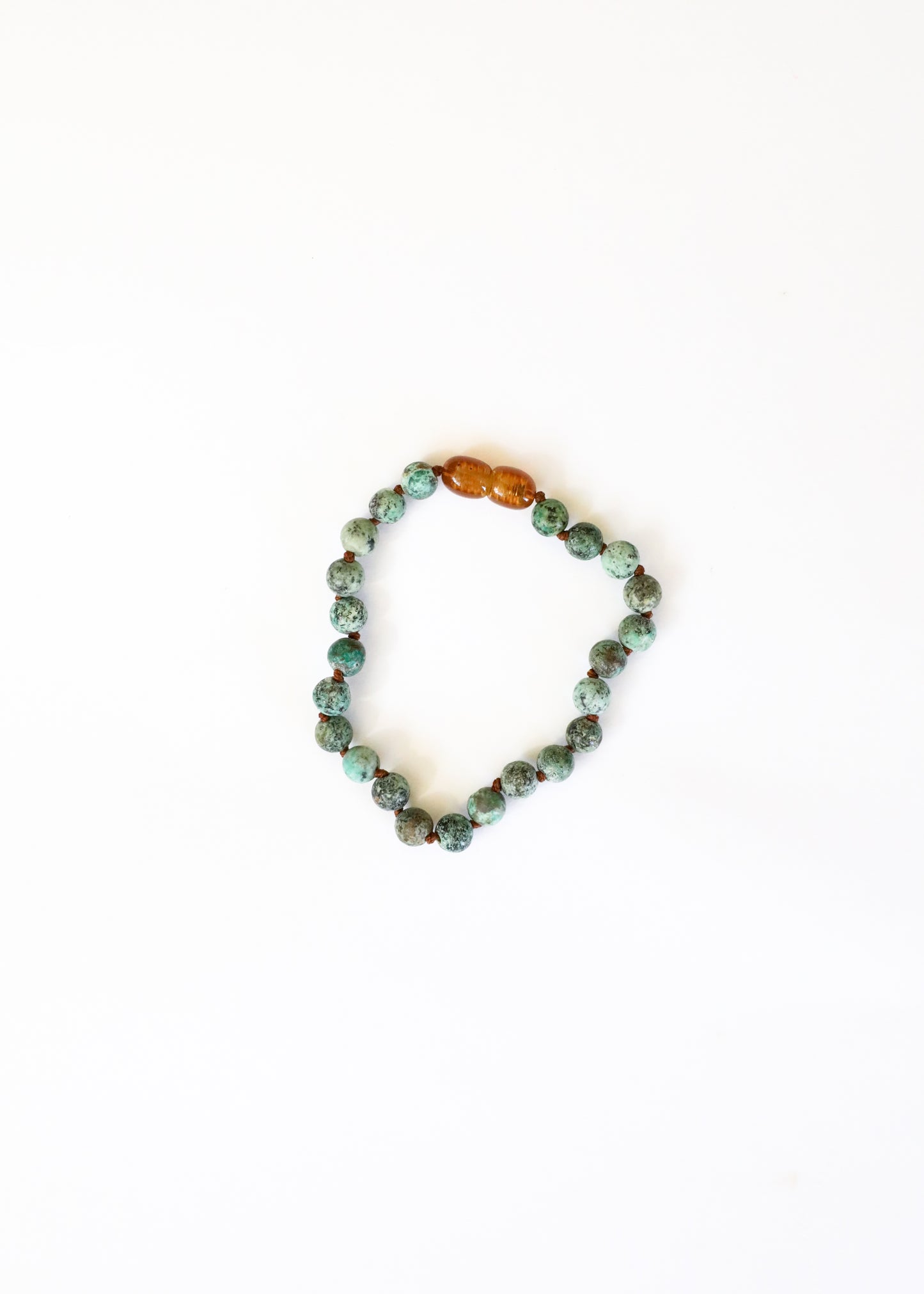 Piedra preciosa pura + jaspe turquesa || Tobillera o pulsera