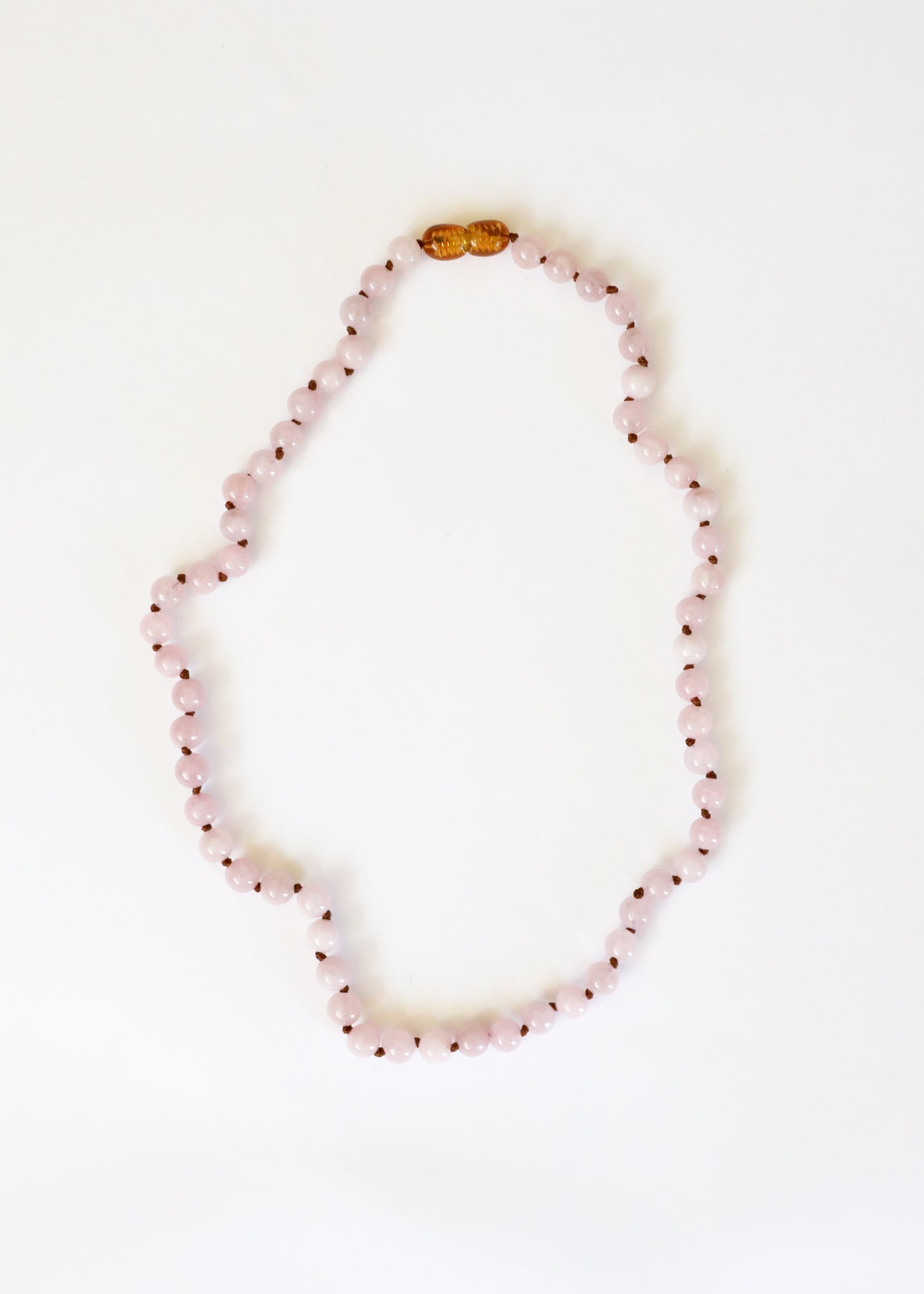 Piedra preciosa pura + cuarzo rosa || Collar
