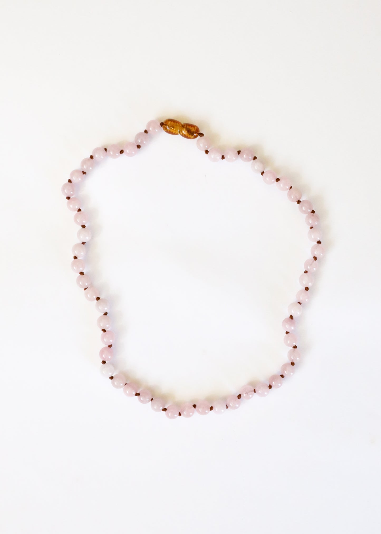 Piedra preciosa pura + cuarzo rosa || Collar