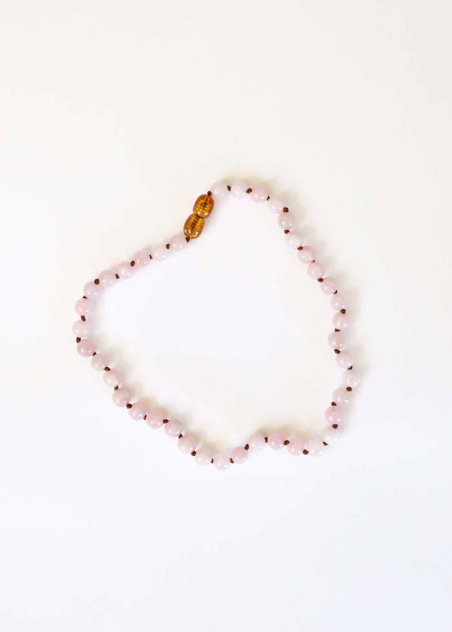 Piedra preciosa pura + cuarzo rosa || Collar