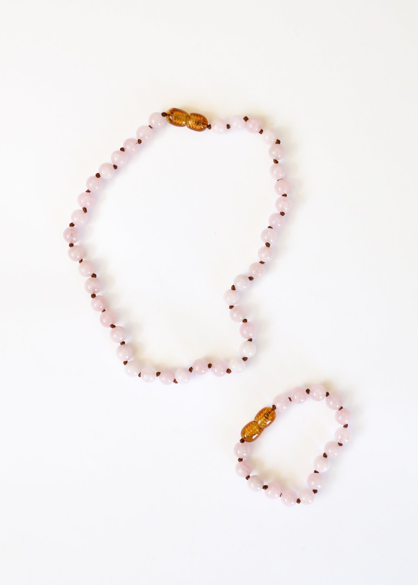 Piedra preciosa pura + cuarzo rosa || Tobillera o pulsera