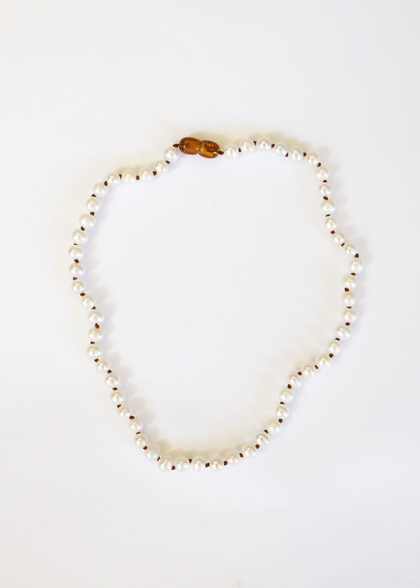 Piedra preciosa pura + perla || Collar