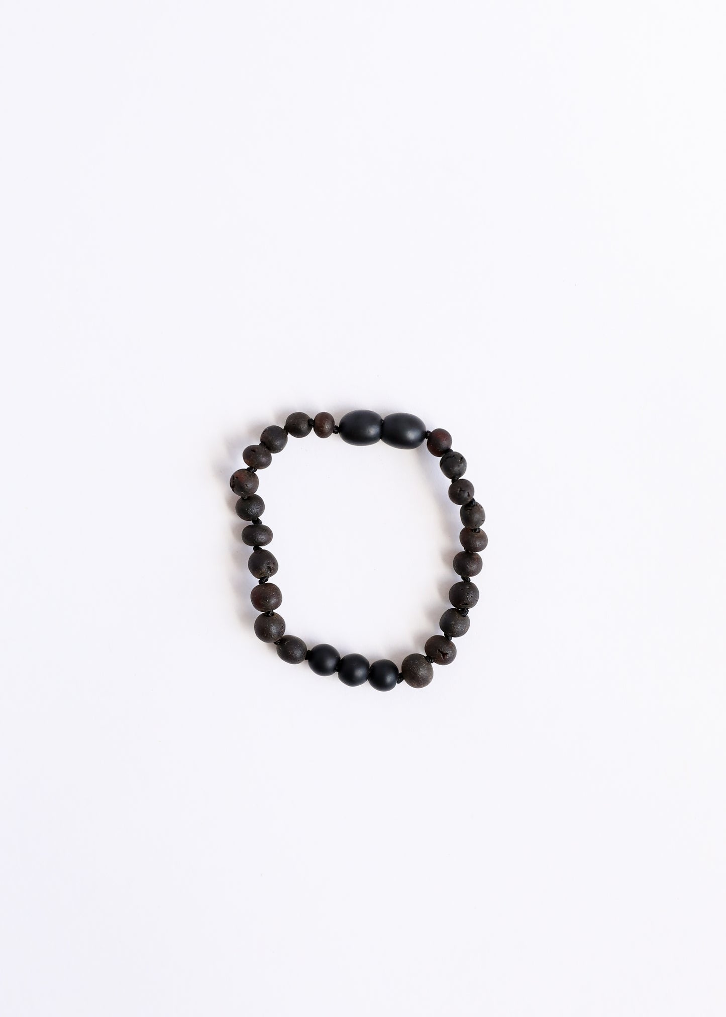 Ámbar báltico negro crudo + Shungit || Tobillera o pulsera