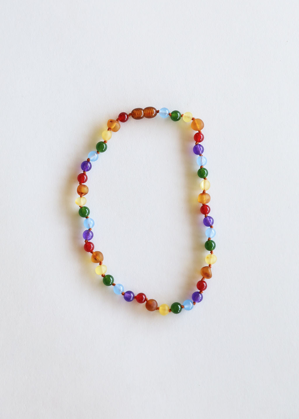 Ámbar Báltico Crudo + Collar Arco Iris de Piedras Preciosas