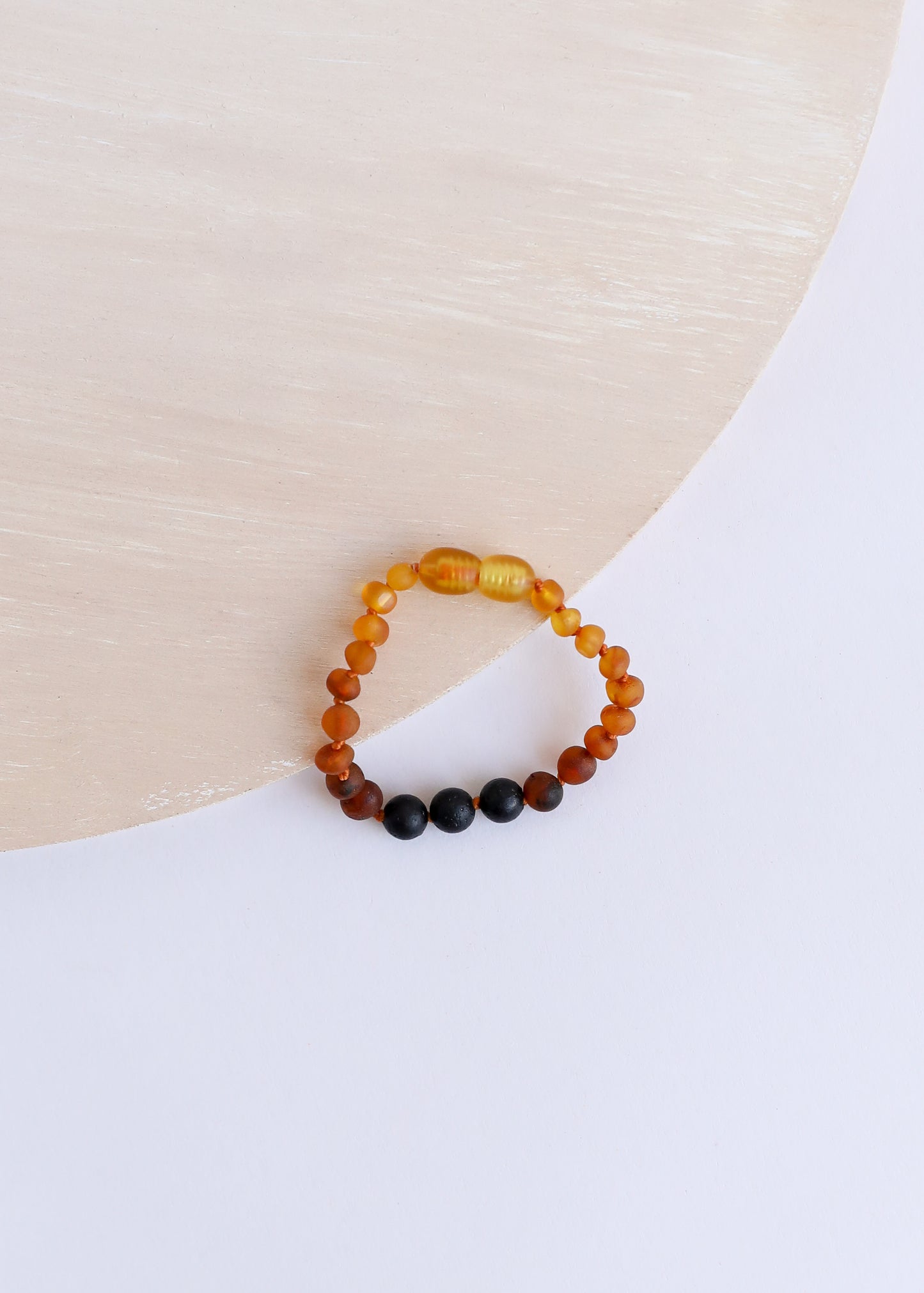 Ámbar Báltico Ombre Crudo + Lava || Tobillera o pulsera