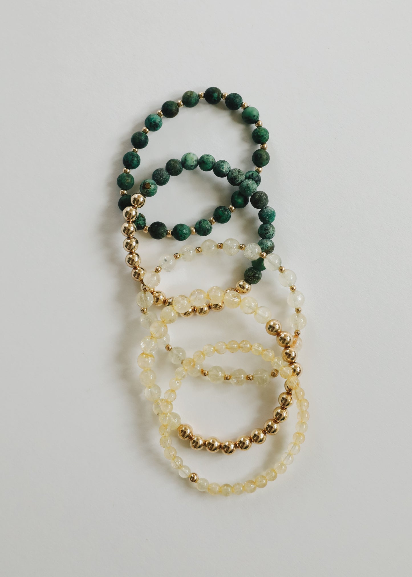 Citrino delicado + oro || Pulsera