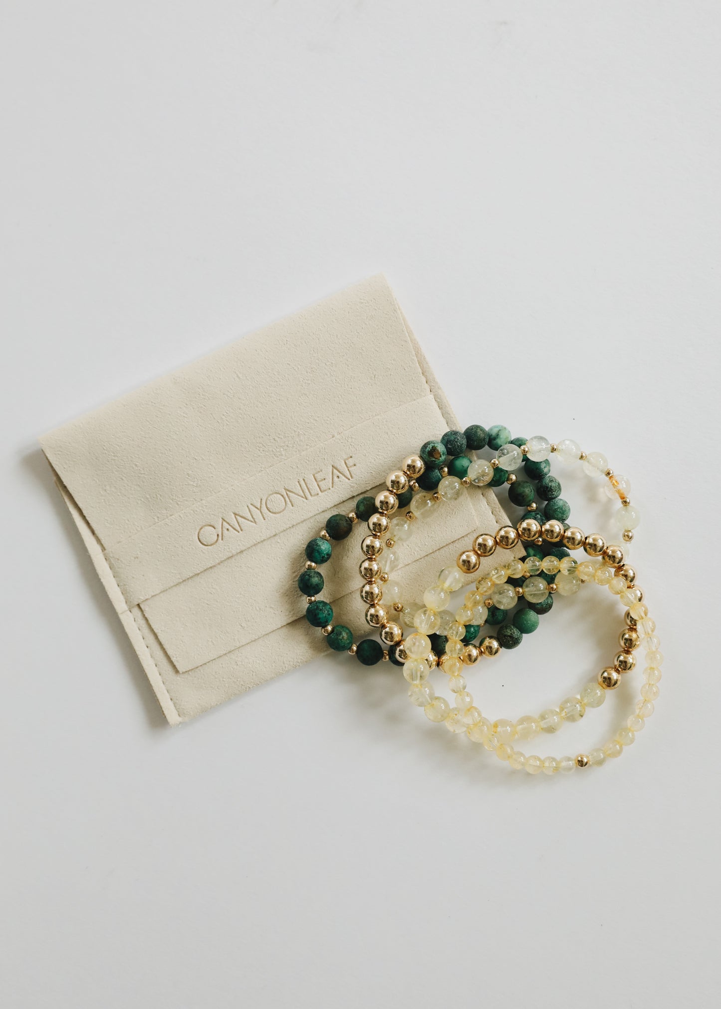 Citrino delicado + oro || Pulsera