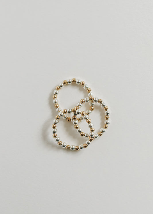 Plata de ley + Oro || Anillo adulto