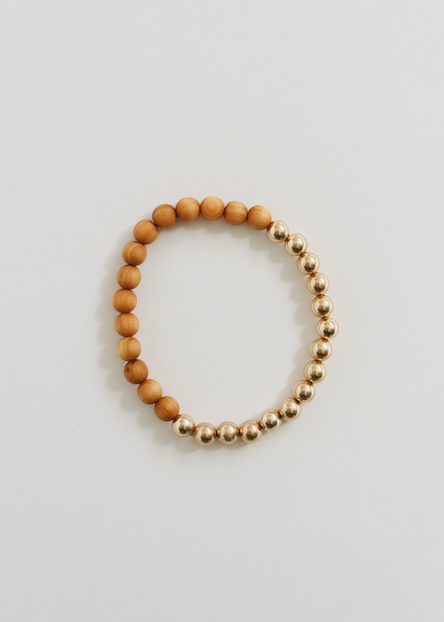 Madera de ciprés: Sol dorado + Luna || Pulseras para adultos