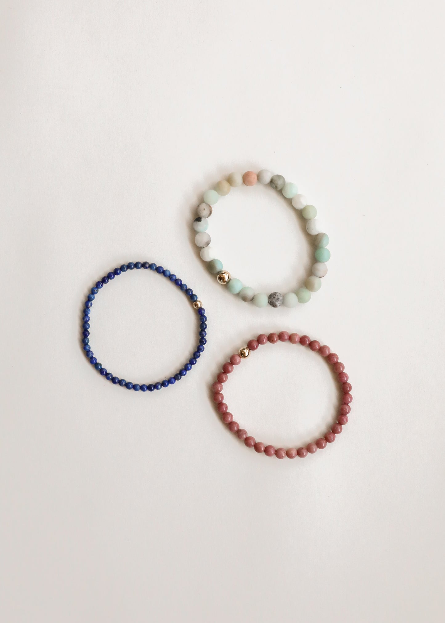 Rodonita Petrificada + Oro || Pulsera