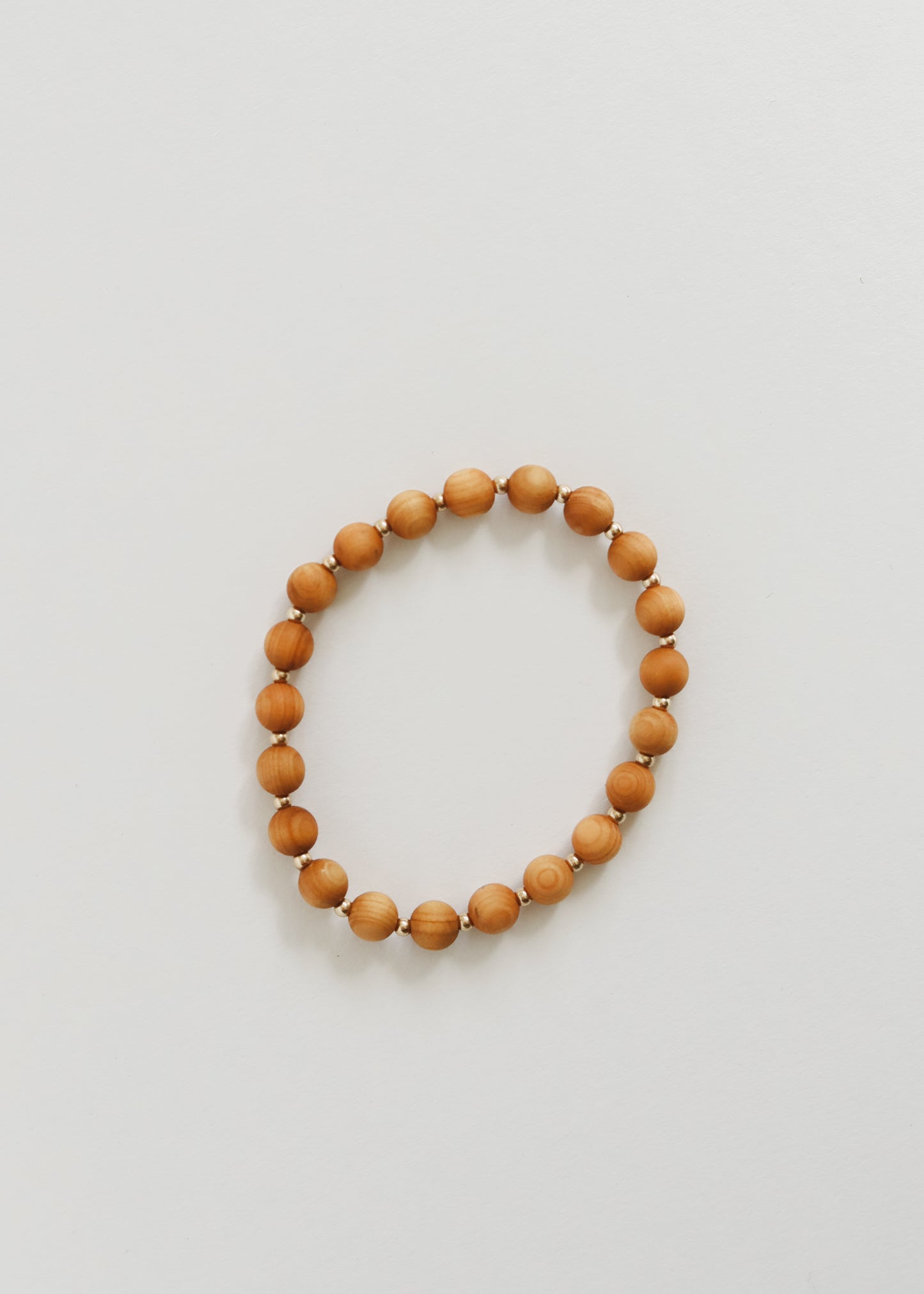 Madera de ciprés: Sol dorado + Luna || Pulseras para adultos