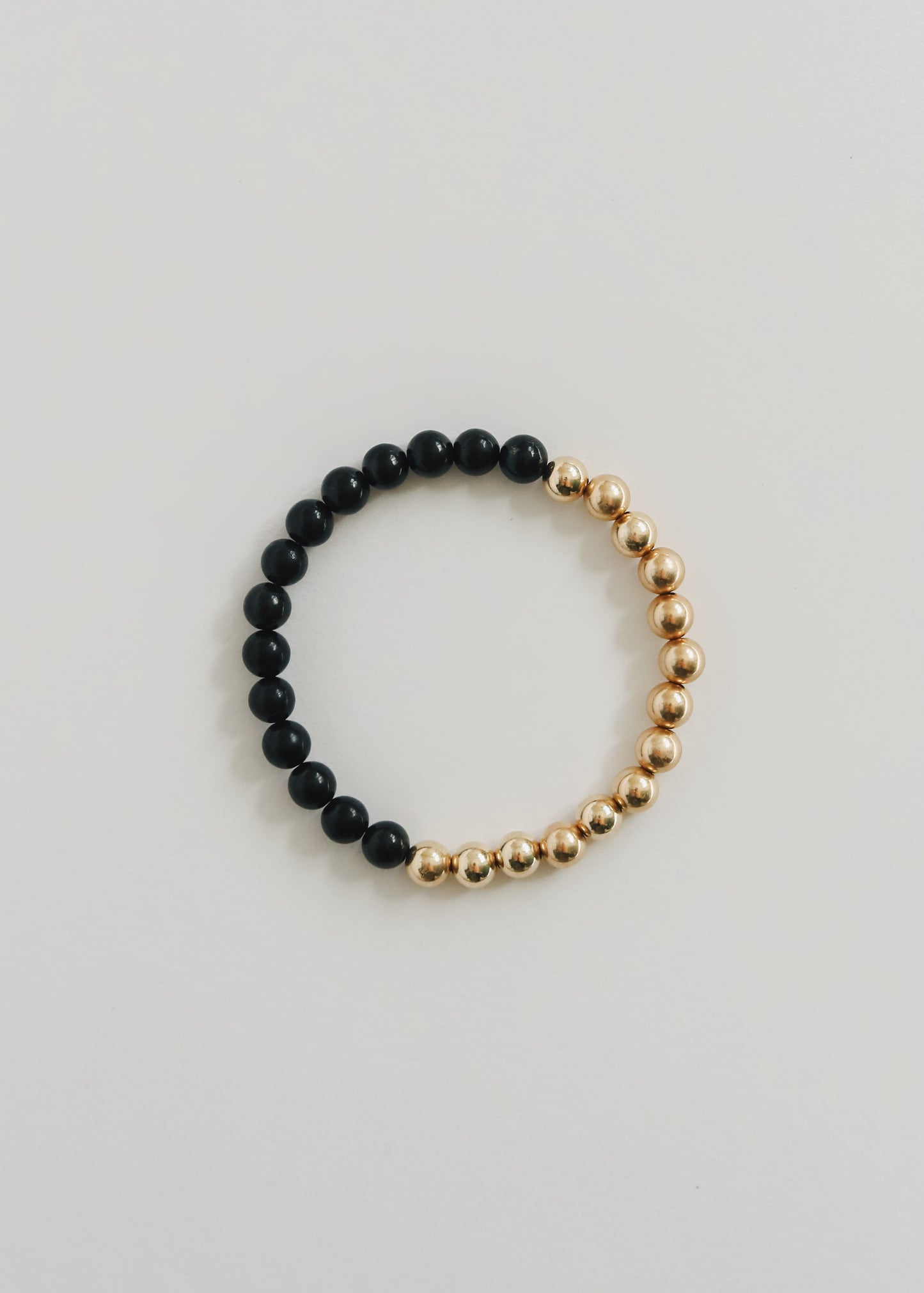 Shungite : Gold Sun + Moon || Adult Bracelets