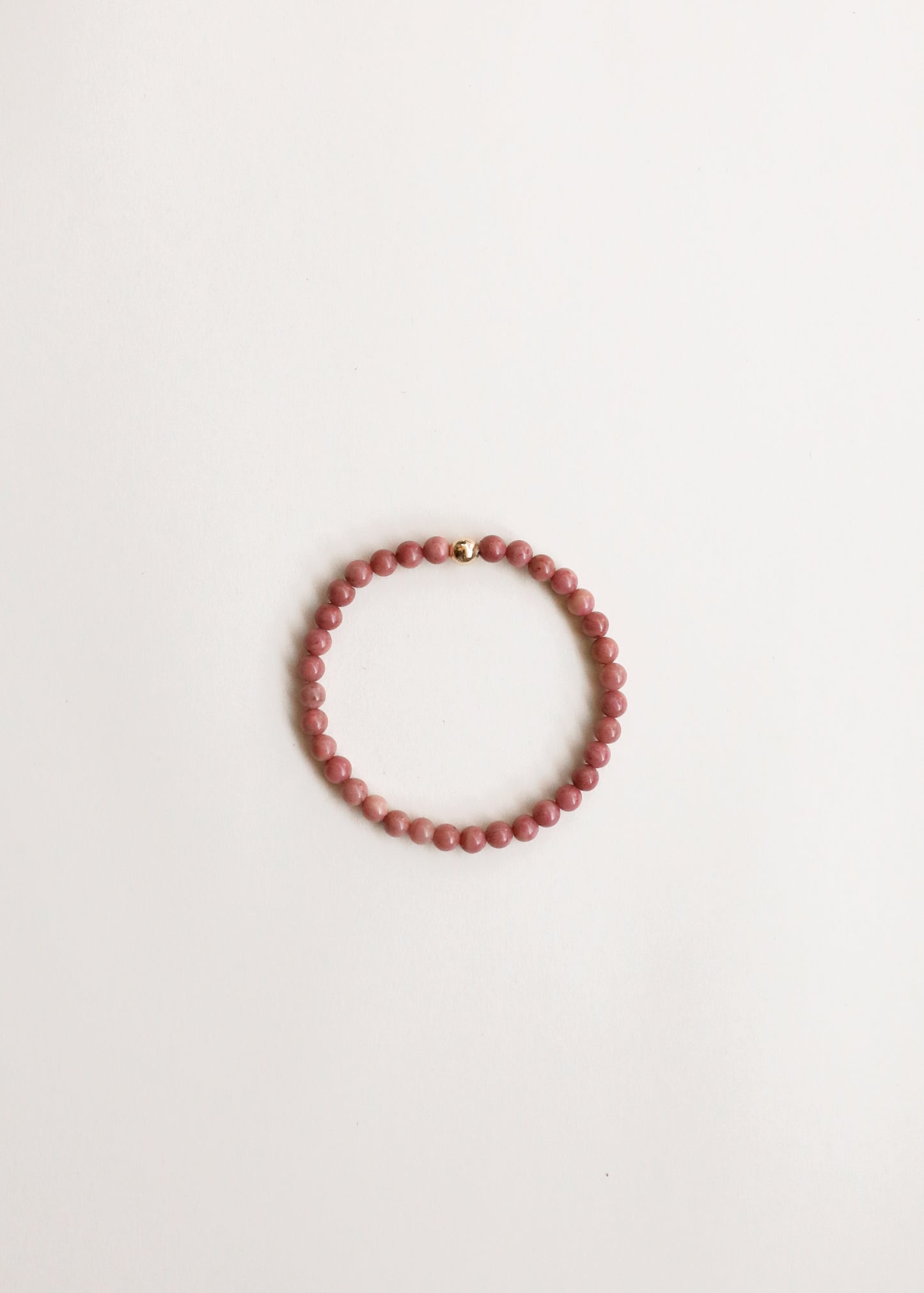 Rodonita Petrificada + Oro || Pulsera