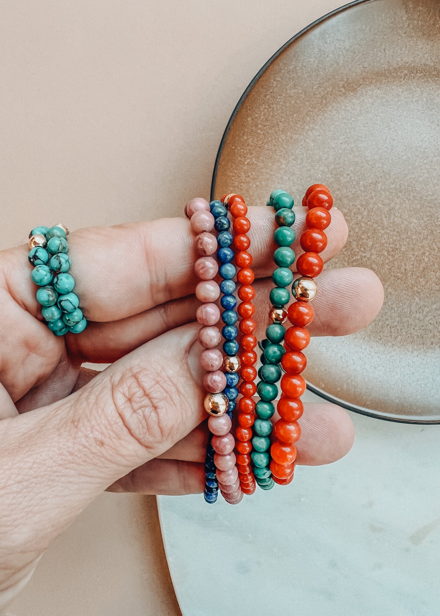 Natural Turquoise + 14k Gold Filled || Adult Ring