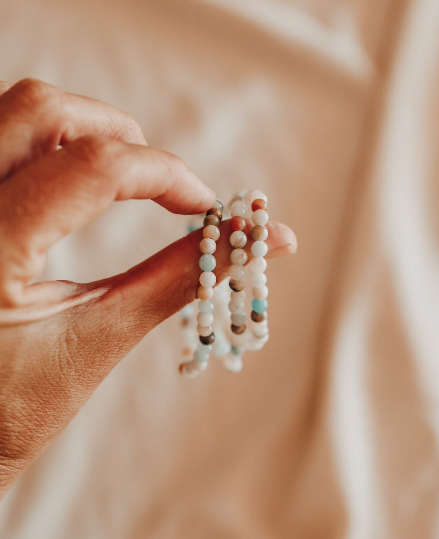 Amazonita pulida || Pulsera para adultos