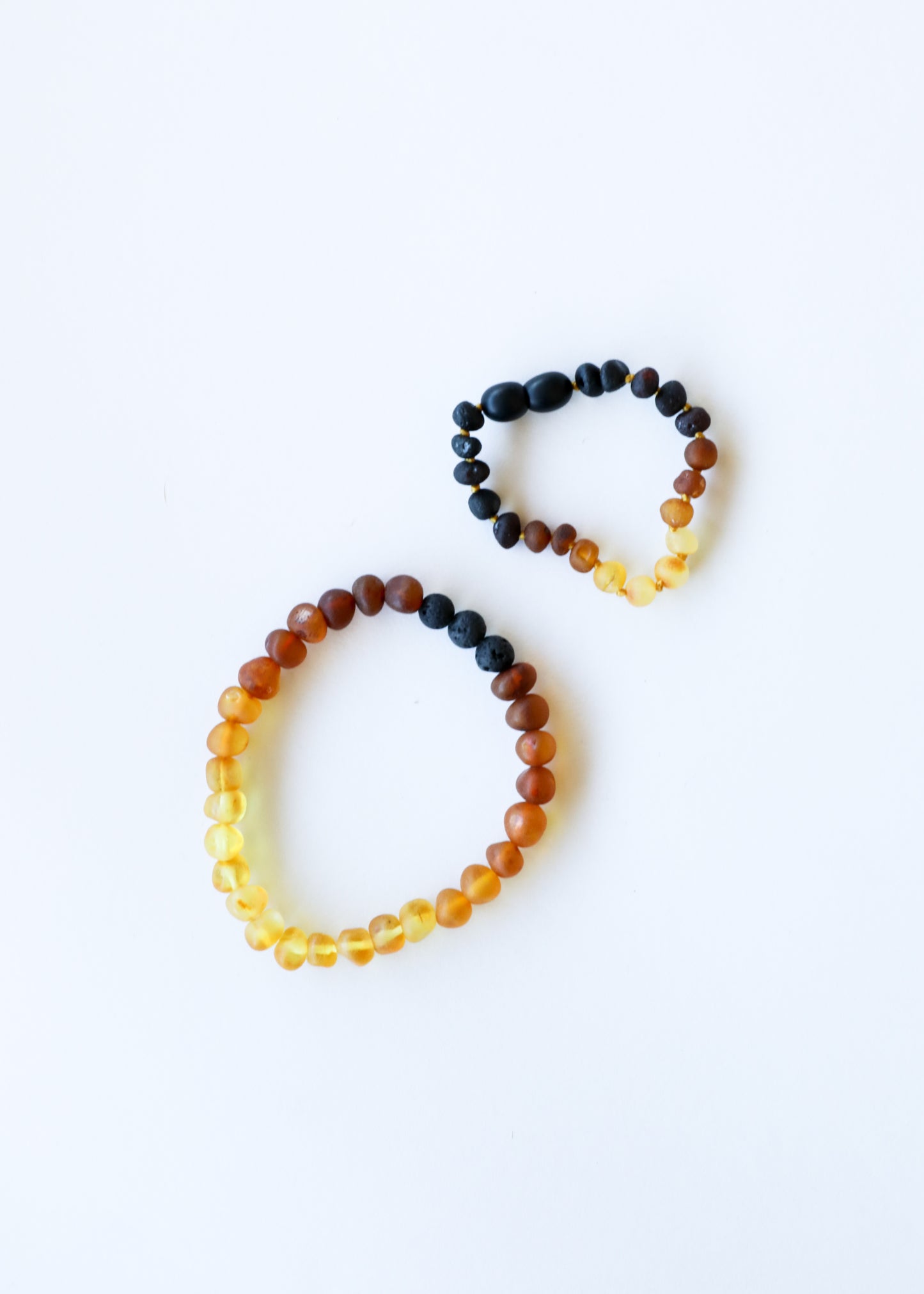 Raw Ombre Baltic Amber || Bracelet Set